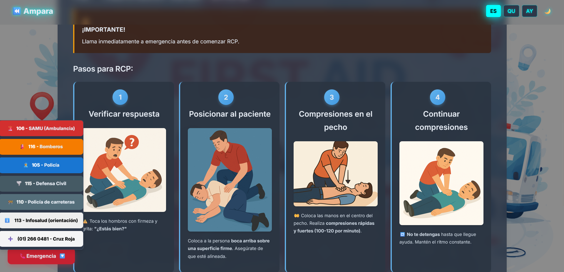 Proyecto Ampara — Interfaz offline